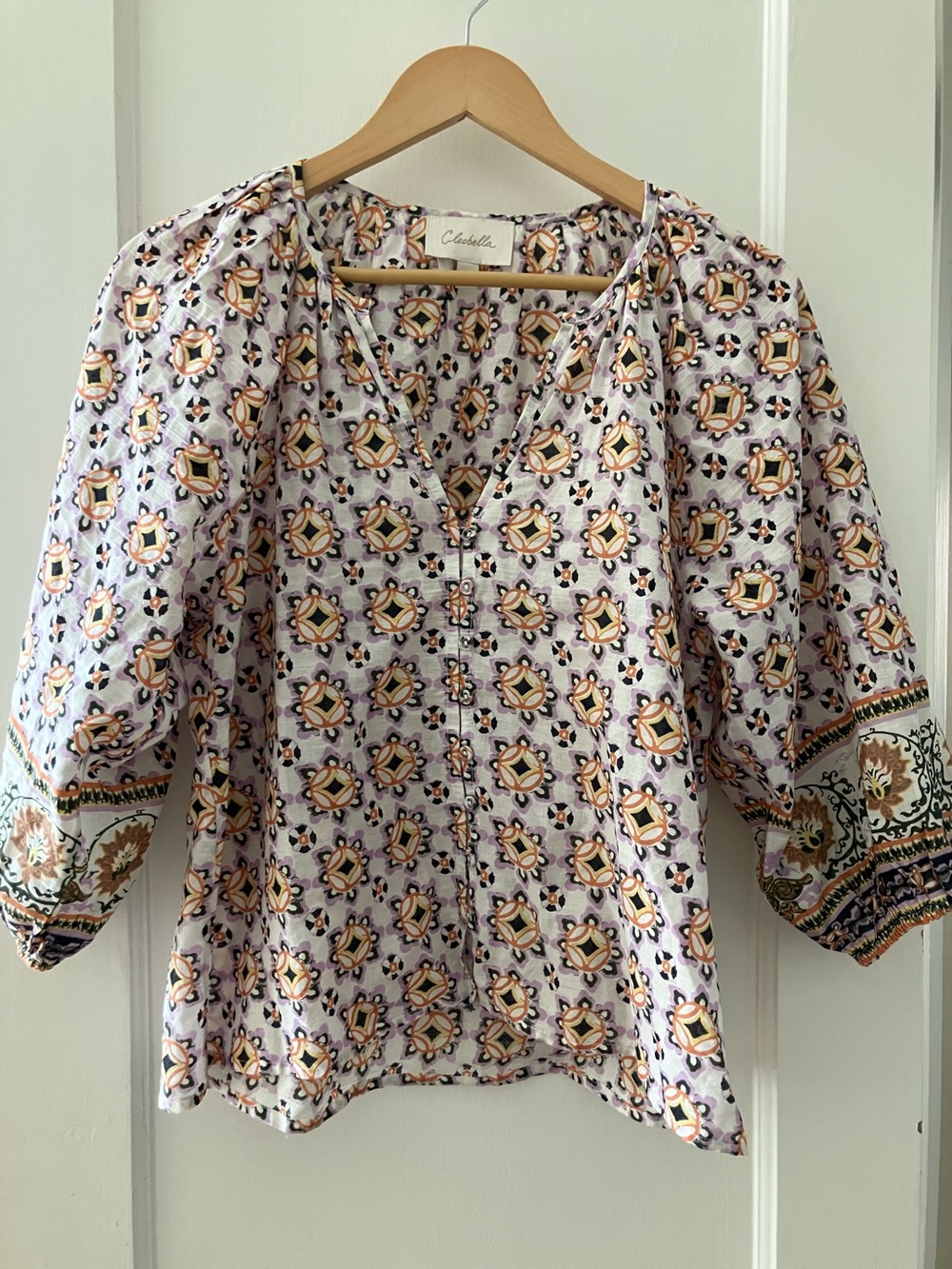 Cleobella cotton blouse runs big